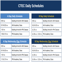 Daily bell schedule for CTEC